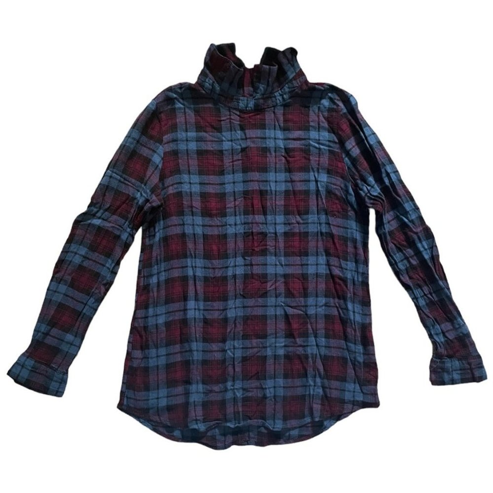 Forever 21 | Plaid Mock Neck Top | Large